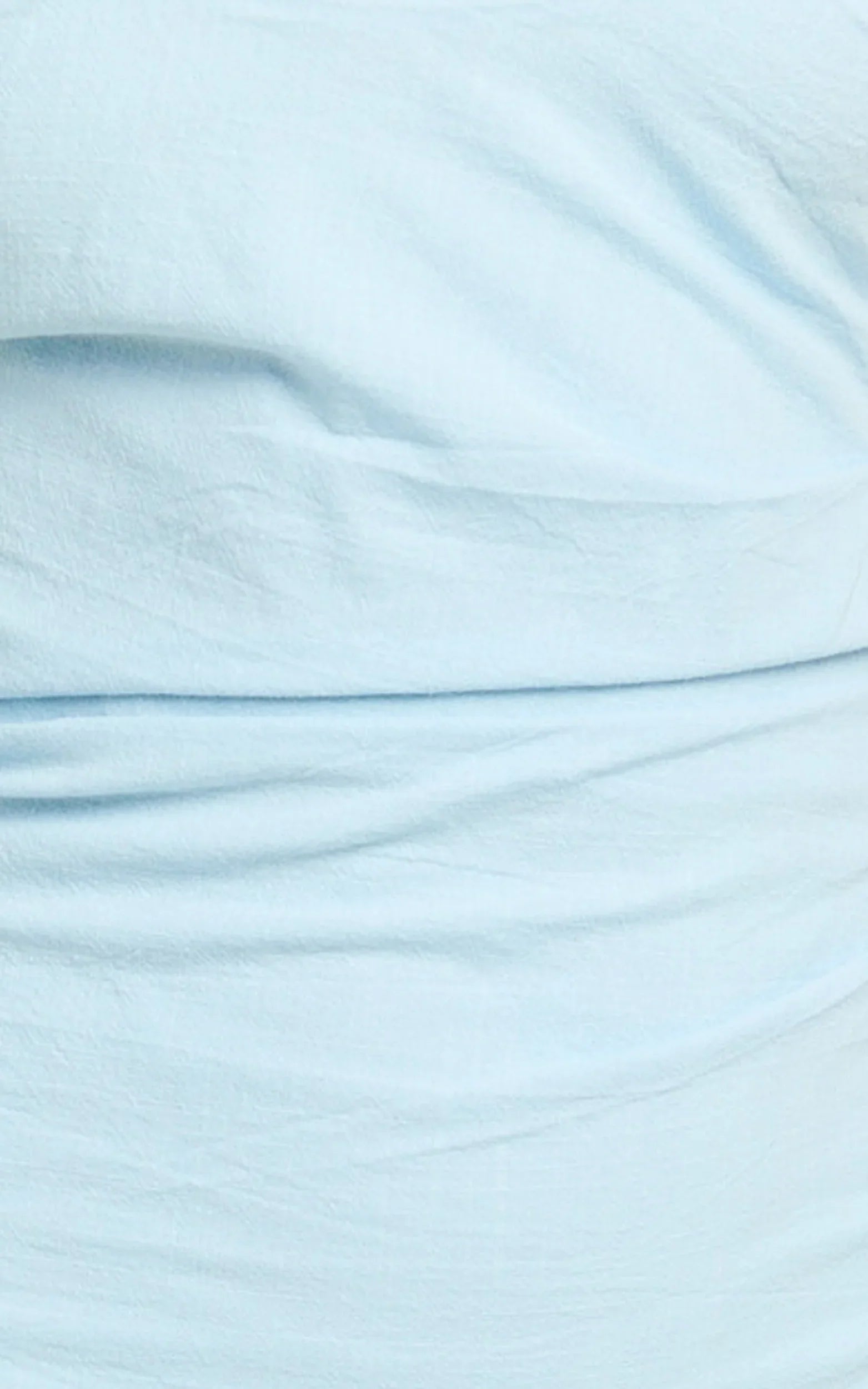 Murray Midi Dress - Deep U Halter Neck Dress in Pale Blue