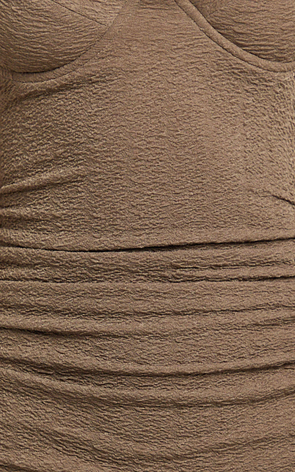 Elia Midi Dress - Cap Sleeve Sweetheart Underwire Fitted Dress in Brown